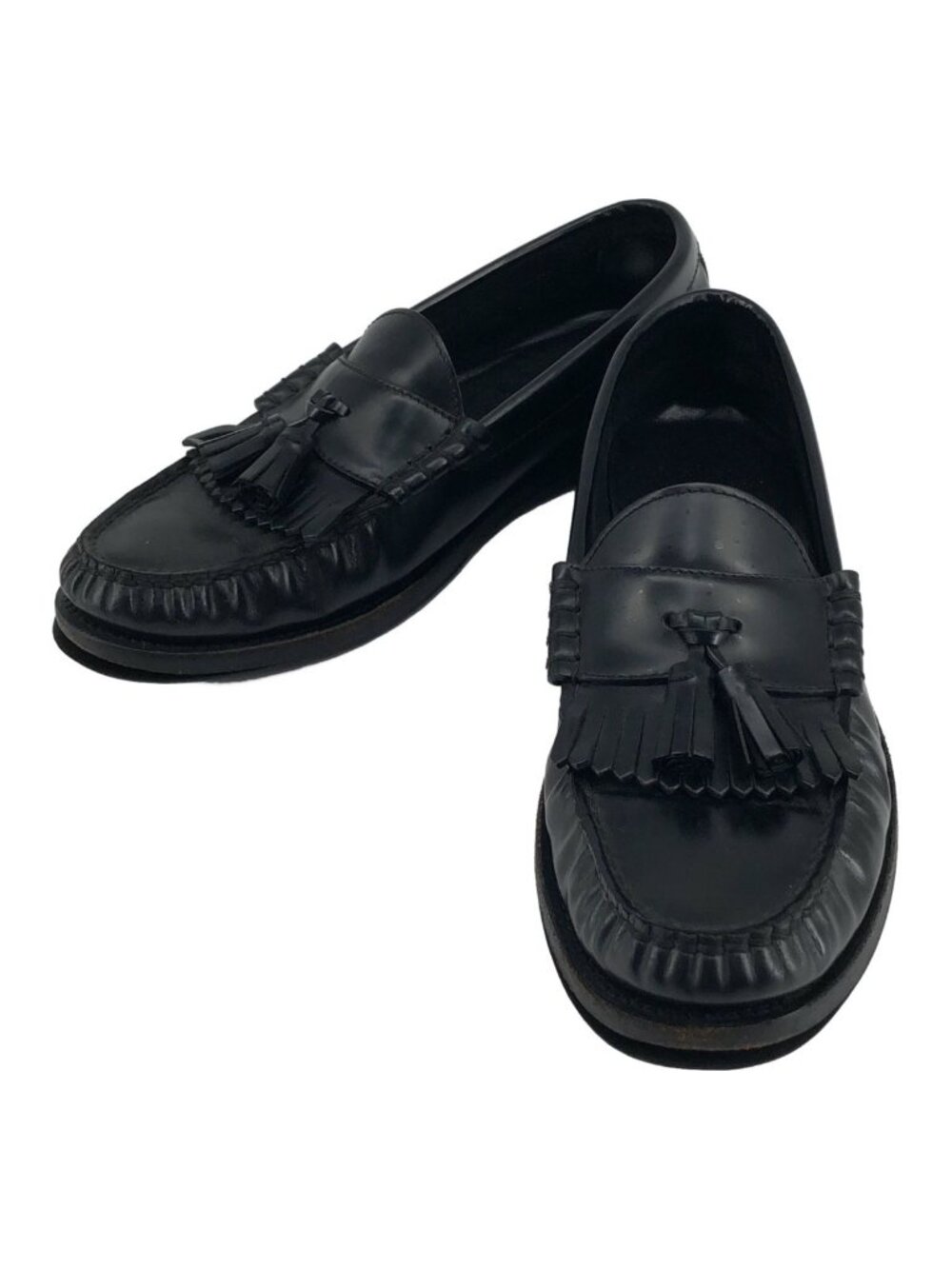 Celine Fringe Tassel Loafers Black
